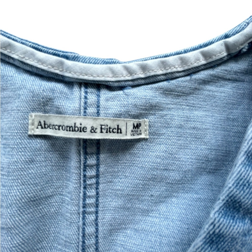 Sleeveless Light Blue Denim Button-Front Midi Dress - Picture 9 of 13
